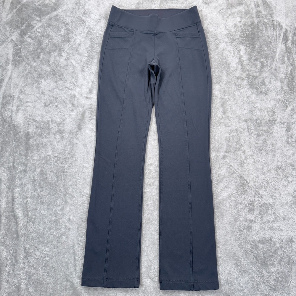 Athleta Metro Skinny Straight Yoga Pants Womens XS Pull-On Stretch Pockets Gray